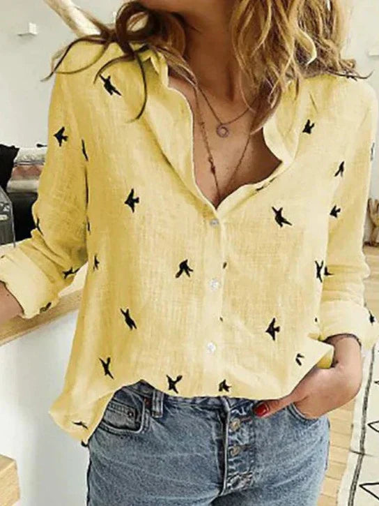 Aliams | Elegantes, Lässiges Langarmshirt für Damen Aus Polyester