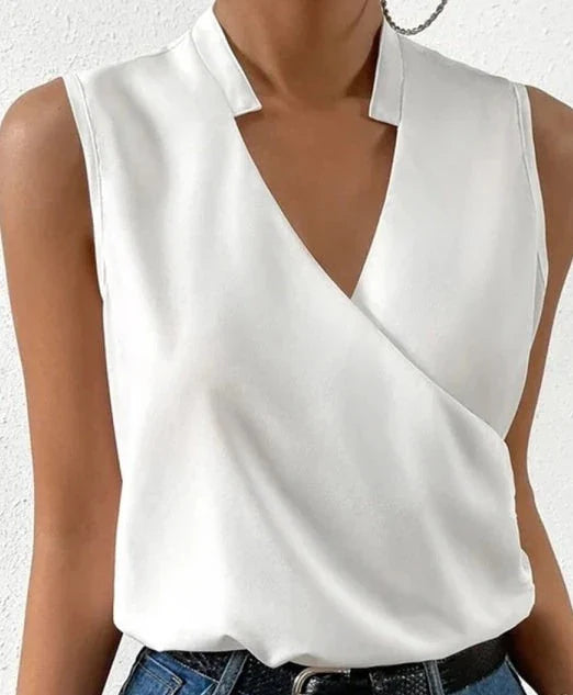 Aliams | Elegantes Ärmelloses Einfarbiges Top
