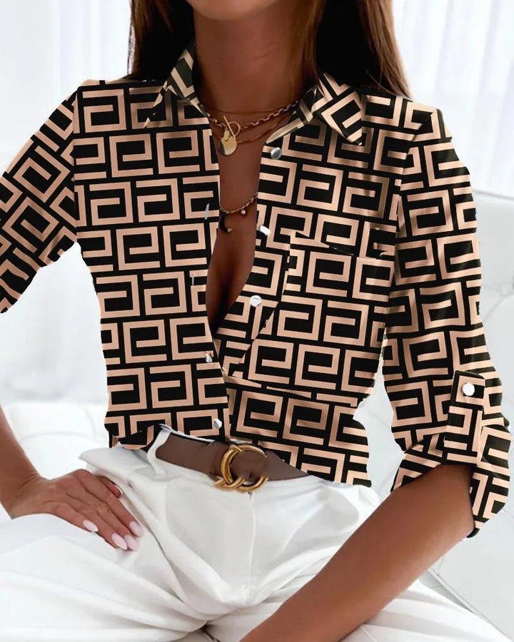 Aliams | Gestreifte Button-Up Bluse für Damen