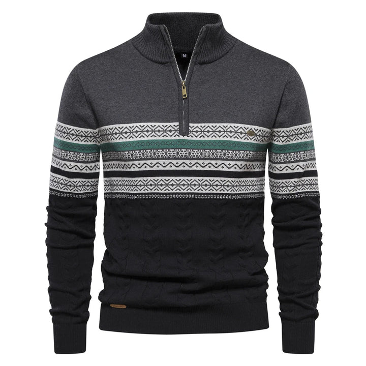 Hochwertiger Pullover Mit Retro-Muster
