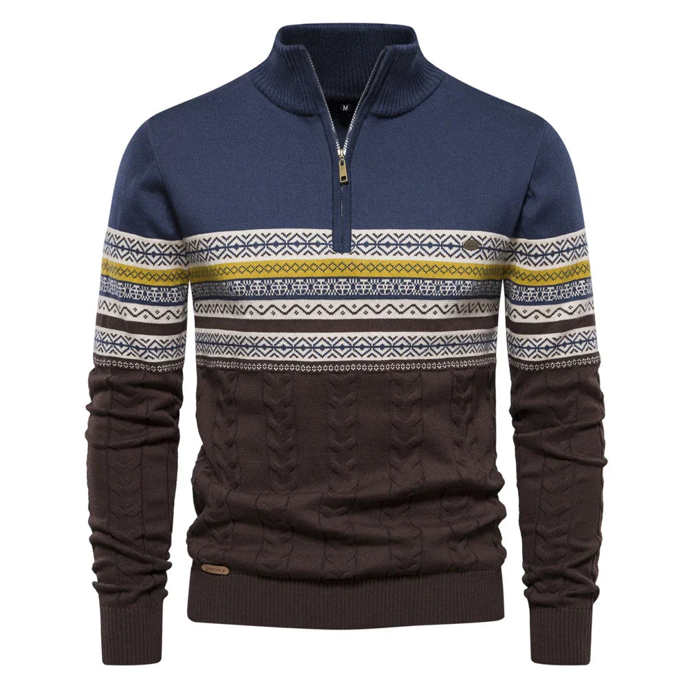 Hochwertiger Pullover Mit Retro-Muster