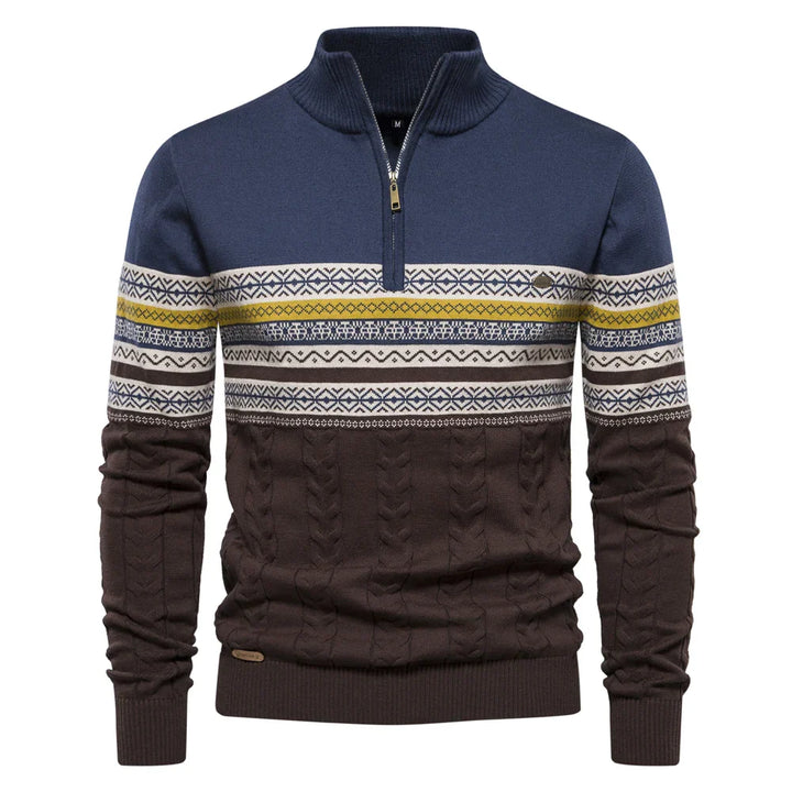 Hochwertiger Pullover Mit Retro-Muster