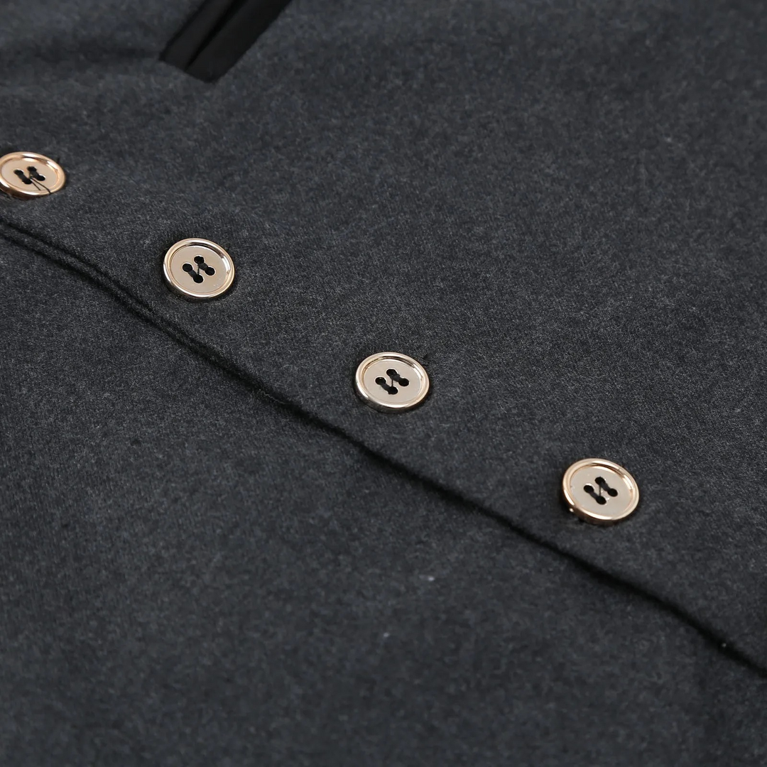 Herren Trachtenweste Grau Klassisch Elegant