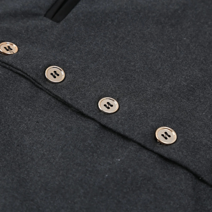 Herren Trachtenweste Grau Klassisch Elegant