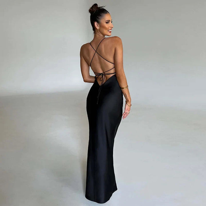 Aliams | Elegantes Maxikleid Mit Seitenschlitz Für Damen