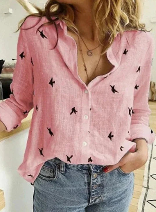 Aliams | Elegantes, Lässiges Langarmshirt für Damen Aus Polyester
