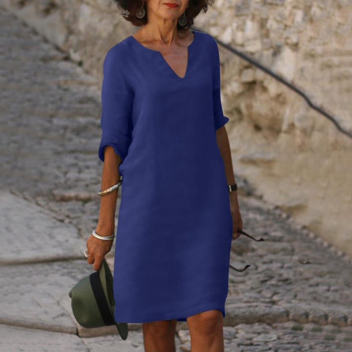 Aliams | Elegantes Sommerkleid mit V-Ausschnitt