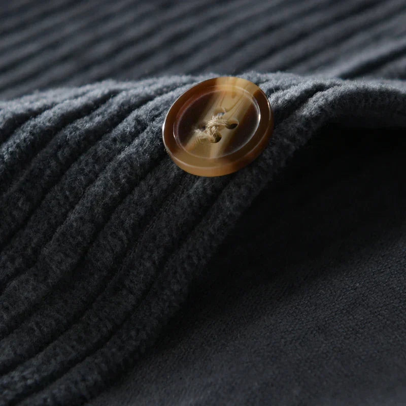 Herren Cord-Hemd Mit Knopfleiste