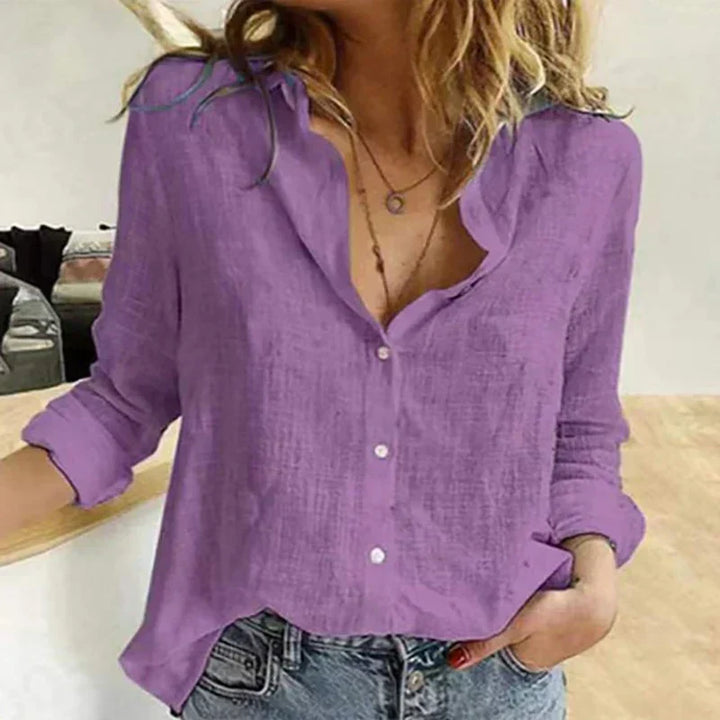 Aliams | Elegantes, Lässiges Langarmshirt für Damen Aus Polyester