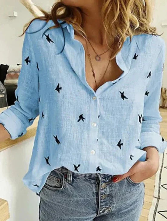 Aliams | Elegantes, Lässiges Langarmshirt für Damen Aus Polyester