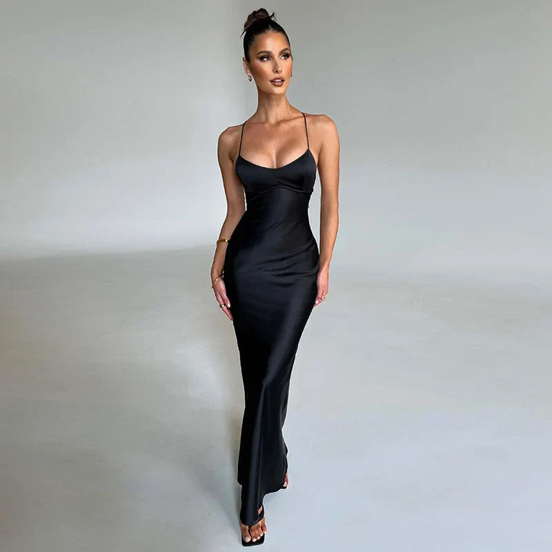 Aliams | Elegantes Maxikleid Mit Seitenschlitz Für Damen