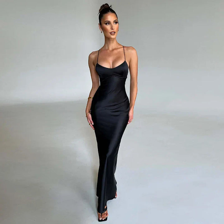 Aliams | Elegantes Maxikleid Mit Seitenschlitz Für Damen