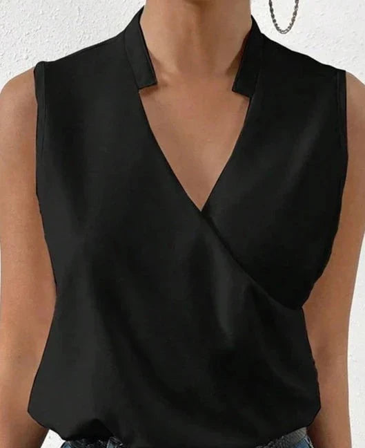 Aliams | Elegantes Ärmelloses Einfarbiges Top