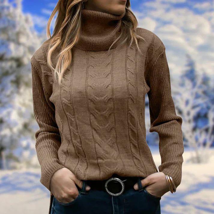 Lilja | Schicker Winterpullover Für Damen Mit Langem Kragen