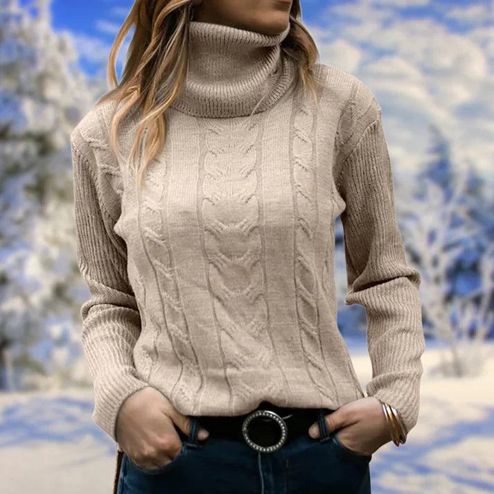 Lilja | Schicker Winterpullover Für Damen Mit Langem Kragen