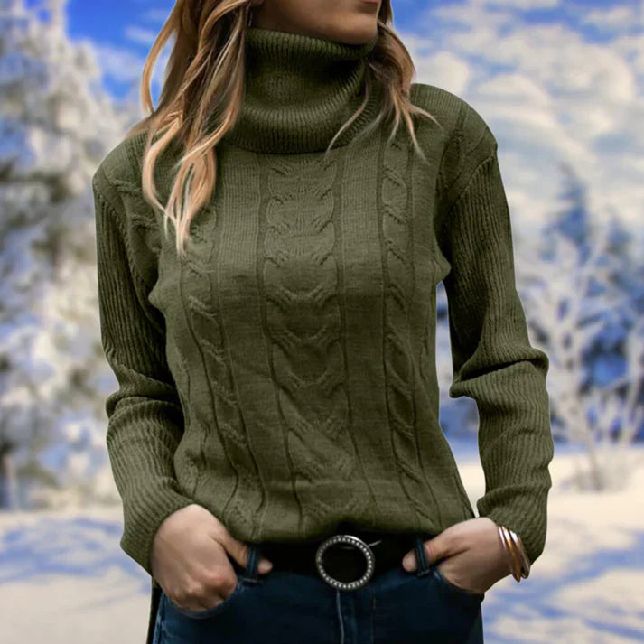 Lilja | Schicker Winterpullover Für Damen Mit Langem Kragen