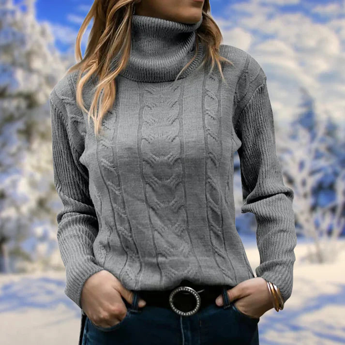 Lilja | Schicker Winterpullover Für Damen Mit Langem Kragen