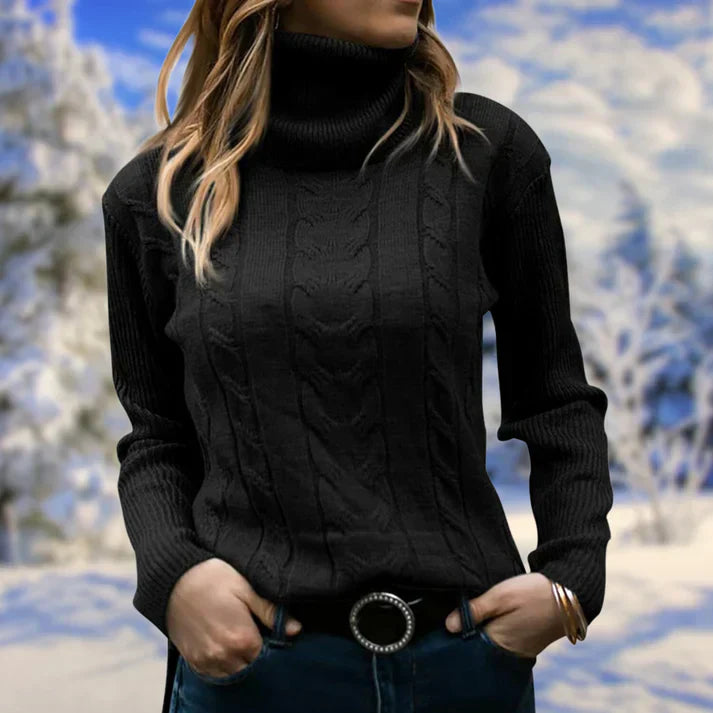 Lilja | Schicker Winterpullover Für Damen Mit Langem Kragen