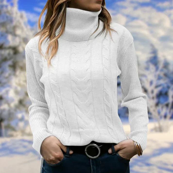 Lilja | Schicker Winterpullover Für Damen Mit Langem Kragen