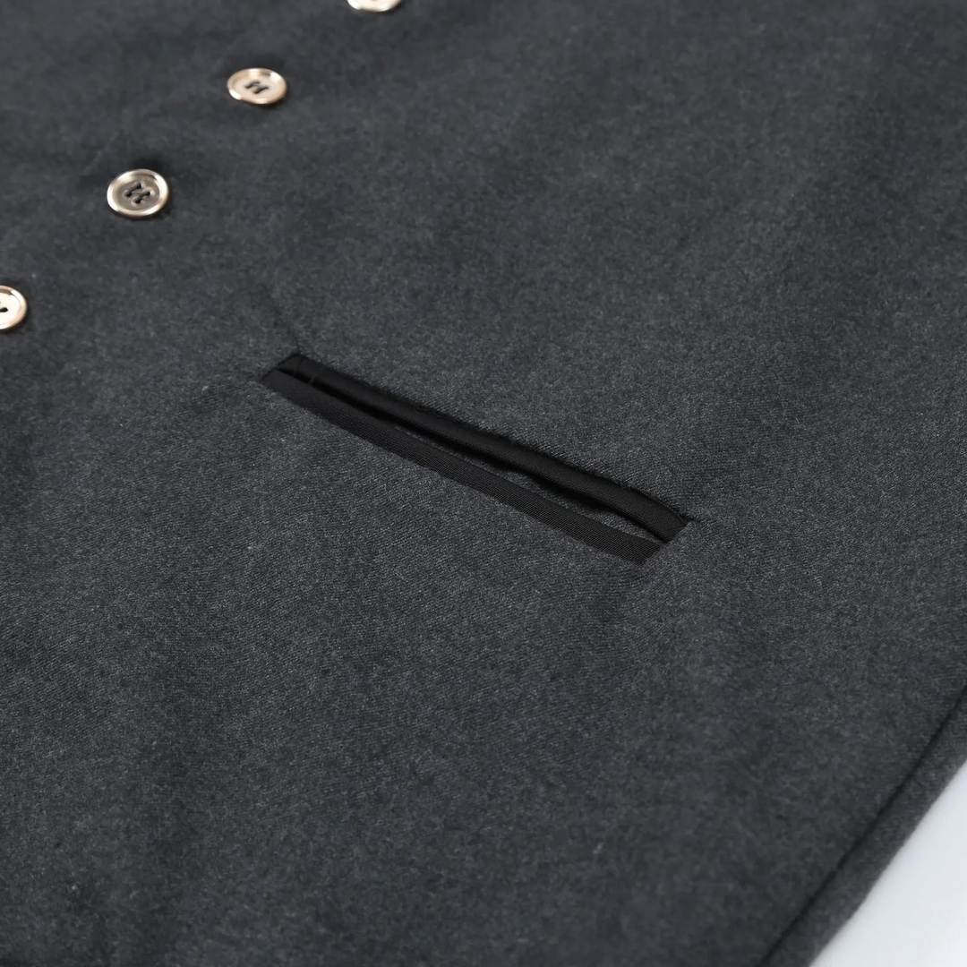 Herren Trachtenweste Grau Klassisch Elegant