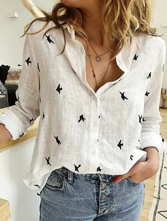 Aliams | Elegantes, Lässiges Langarmshirt für Damen Aus Polyester