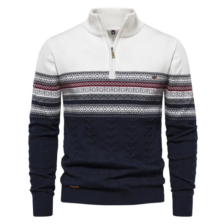 Hochwertiger Pullover Mit Retro-Muster