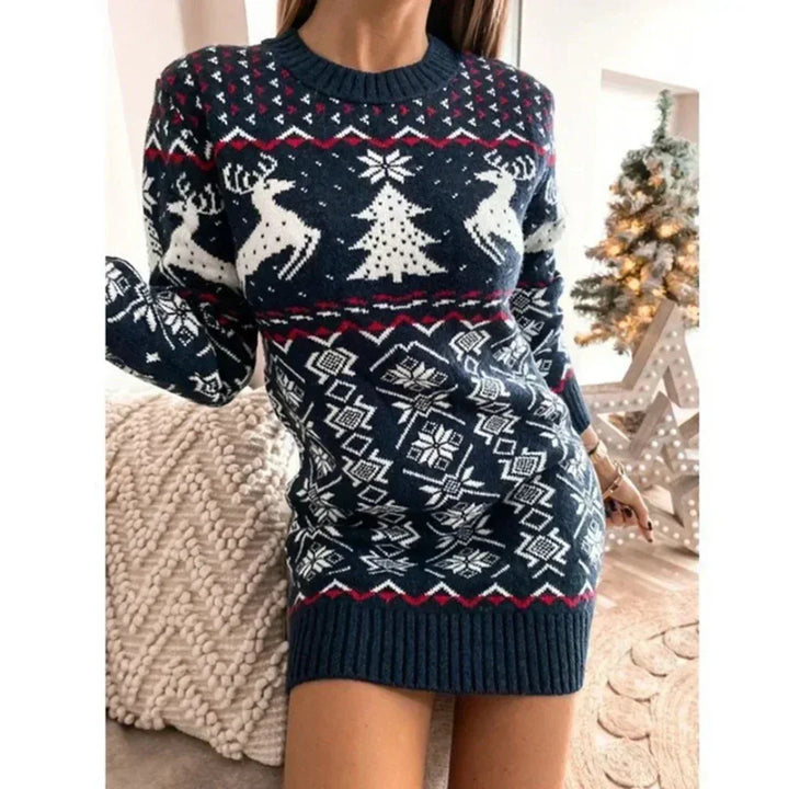 Kuscheliges Damen Winter Weihnachtskleid