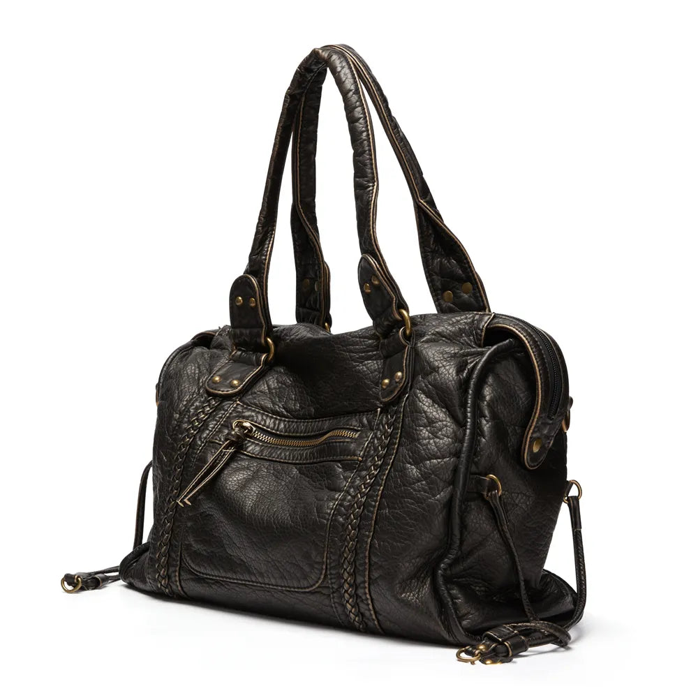Schwarze Handtasche für die Schule
