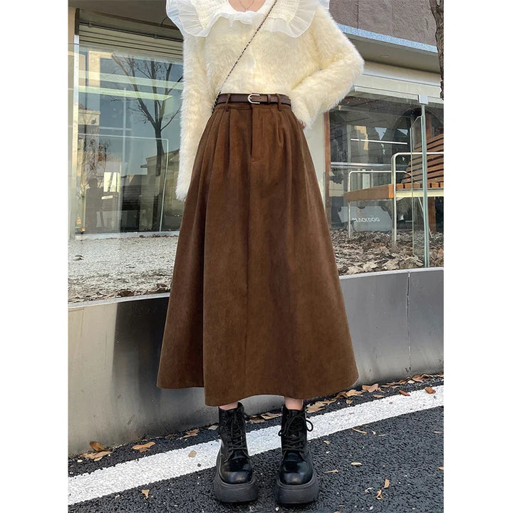 Vintage Corduroy Midi-Rock