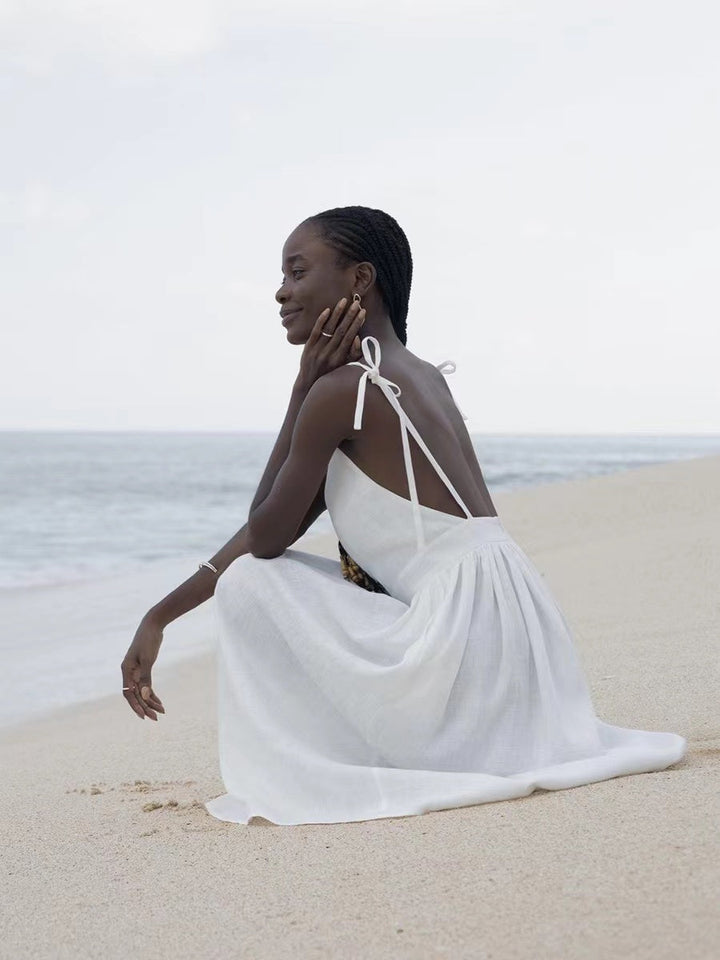 Aliams | Atmungsaktives Sommerkleid Aus Leinen für Damen