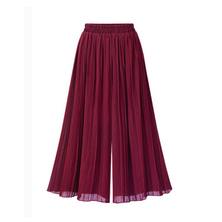 Aliams | Damenhose mit Weitem Bein und Mesh Detail
