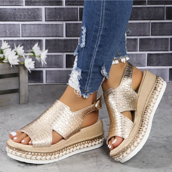 Aliams | Elegante und Stilvolle Sandalen mit Plateausohle