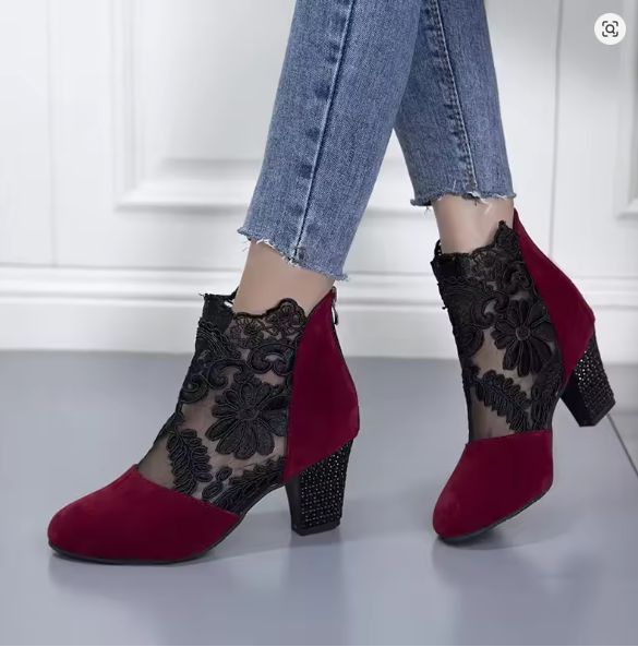 Aliams | Sandalen mit Spitzenblumen