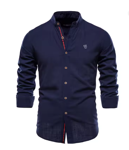 Aliams | Herren Elegantes Leinenhemd