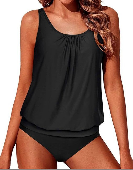 Aliams | Athletische Zweiteilige Tankini Badeanzüge für Frauen Bauchkontrolle Schwimmanzüge