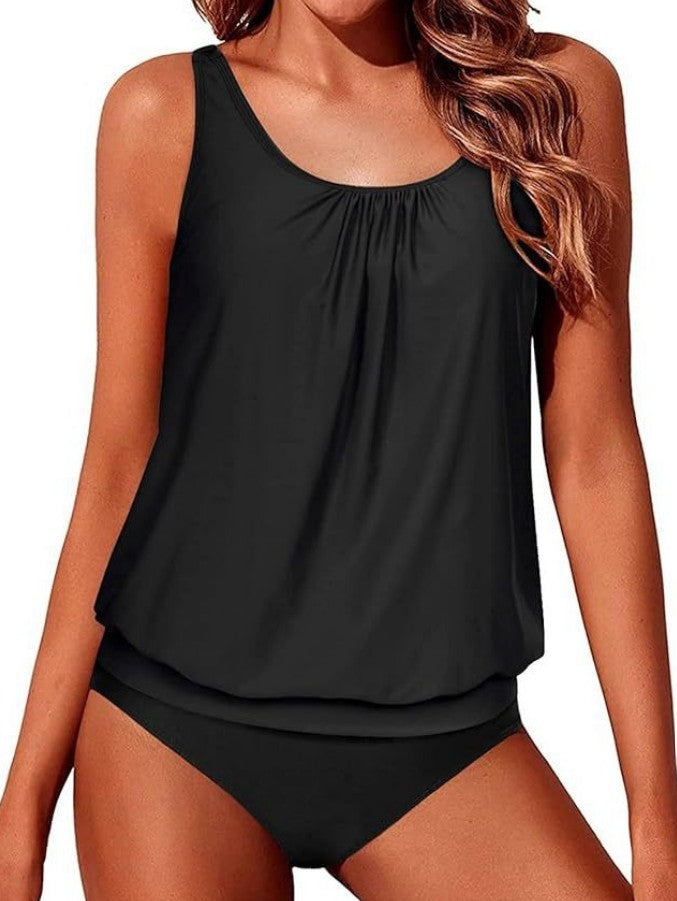 Aliams | Athletische Zweiteilige Tankini Badeanzüge für Frauen Bauchkontrolle Schwimmanzüge