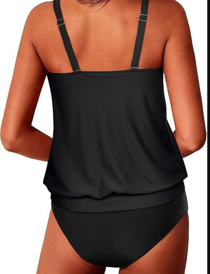 Aliams | Athletische Zweiteilige Tankini Badeanzüge für Frauen Bauchkontrolle Schwimmanzüge
