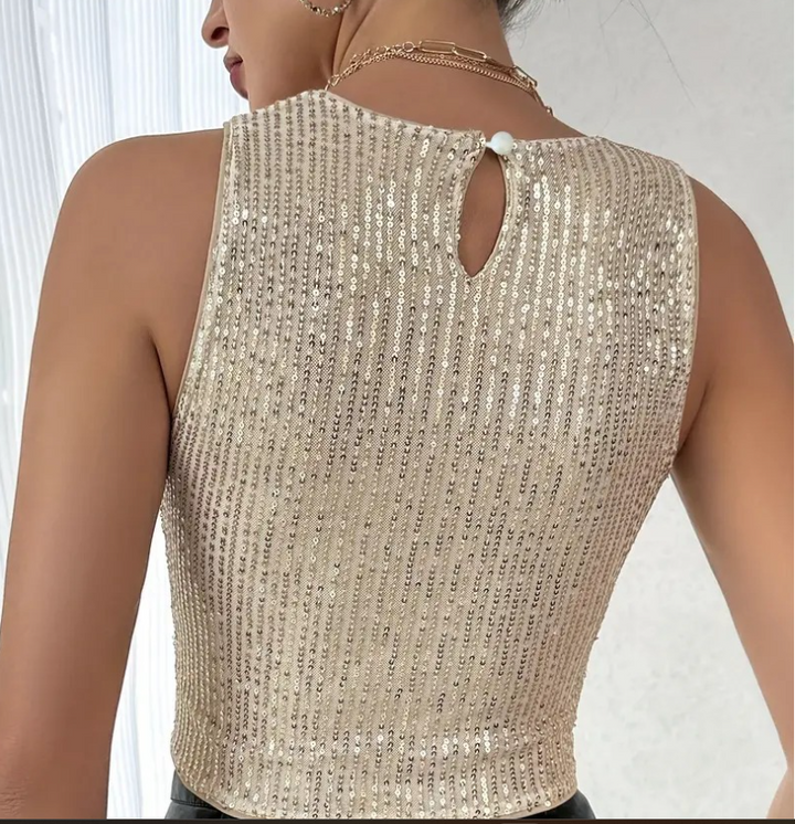 Aliams | Funkelnde Pailletten Top für Einen Glamourösen Look