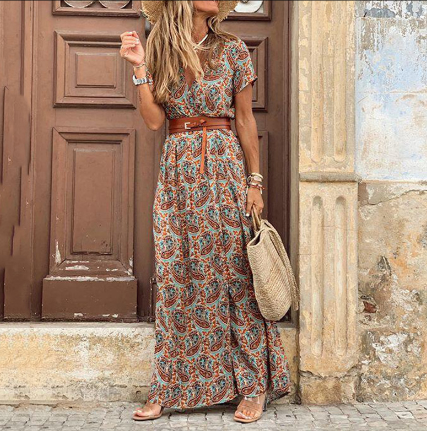 Aliams | Boho Maxikleid mit Neckholder