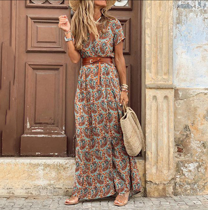 Aliams | Boho Maxikleid mit Neckholder
