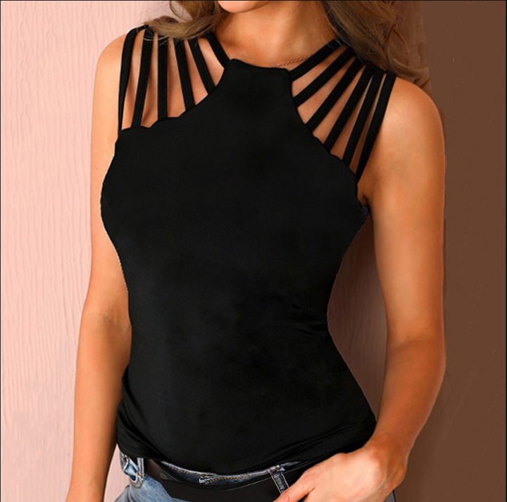 Damen Body mit Elegantem Cut-Out-Design und Modischen Trägerschlaufen Aliams