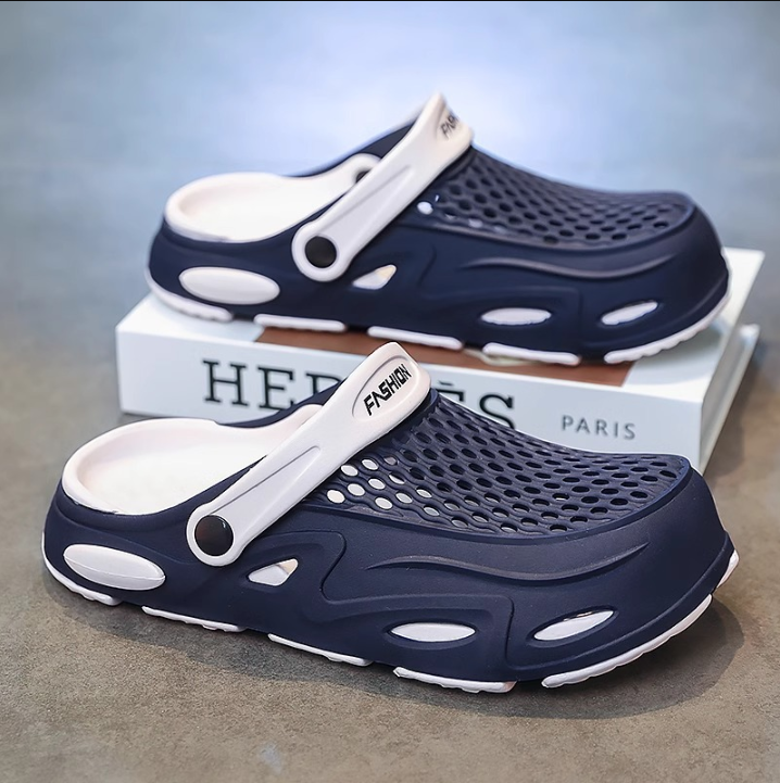 Herren Atmungsaktive Clogs mit Verstellbarem Riemen Aliams