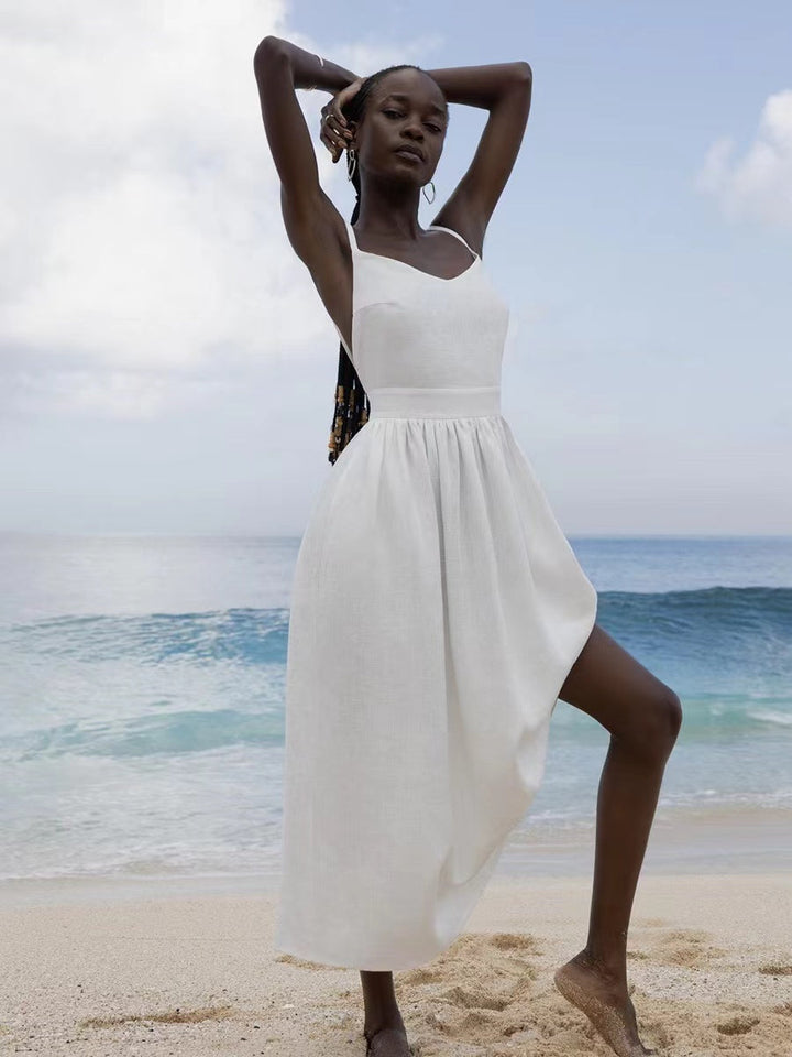Aliams | Atmungsaktives Sommerkleid Aus Leinen für Damen