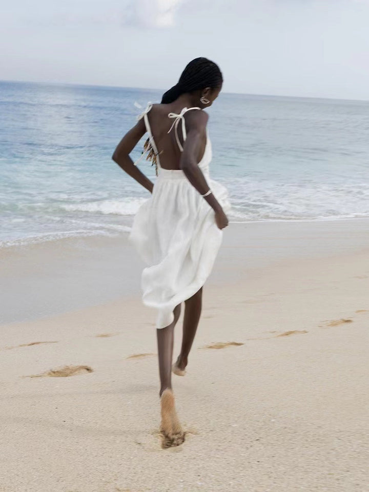 Aliams | Atmungsaktives Sommerkleid Aus Leinen für Damen