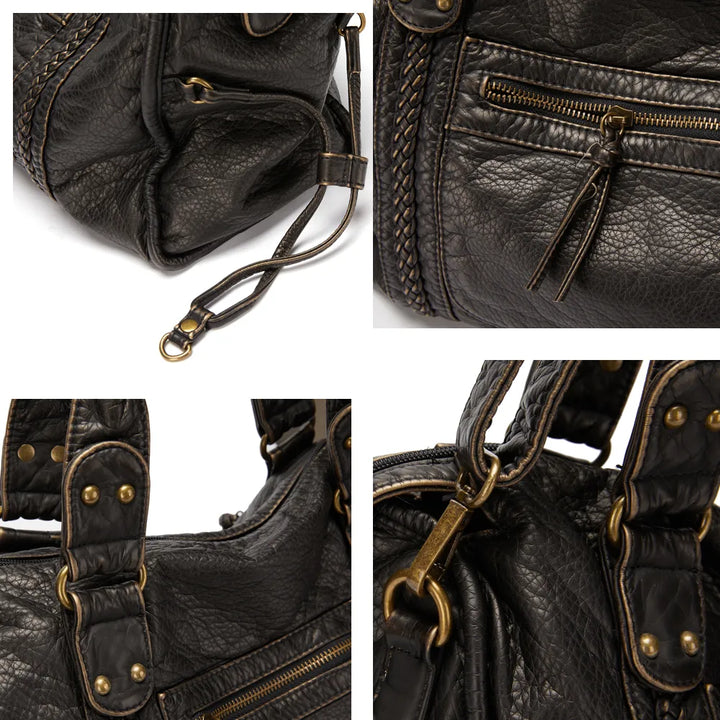 Schwarze Handtasche für die Schule
