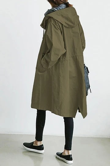 Aliams | Sturm und Wasserdichter Damen-Trenchcoat mit Kapuze