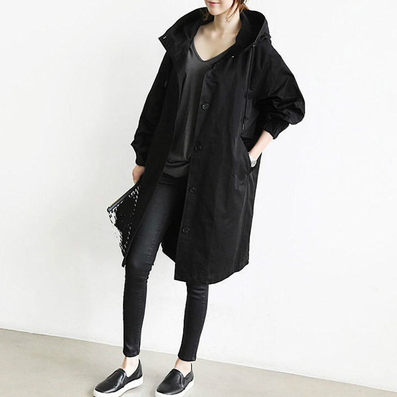 Aliams | Sturm und Wasserdichter Damen-Trenchcoat mit Kapuze