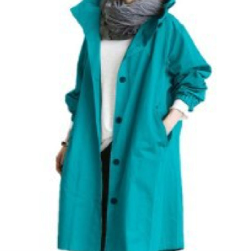Aliams | Sturm und Wasserdichter Damen-Trenchcoat mit Kapuze