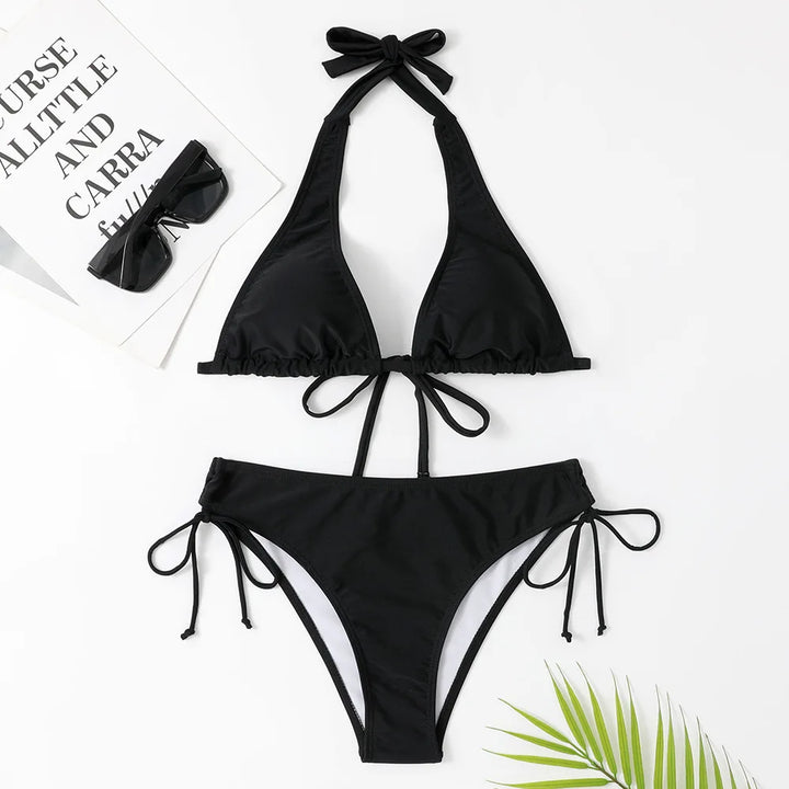 Aliams | Eleganter Triangel-Bikini in Schwarz