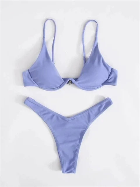 Aliams | Bügel-Bikini-Set: Push-Up-Bh und Tanga-Bademode für Damen